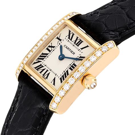 cartier tank diamond dial|cartier ladies tank watch small.